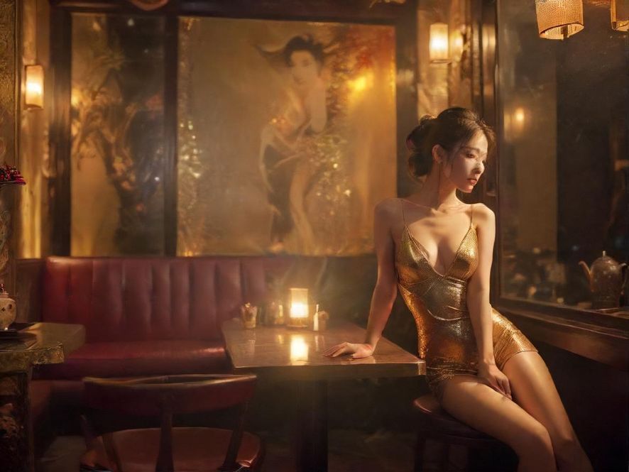 广州品茶工作室夜场氛围图