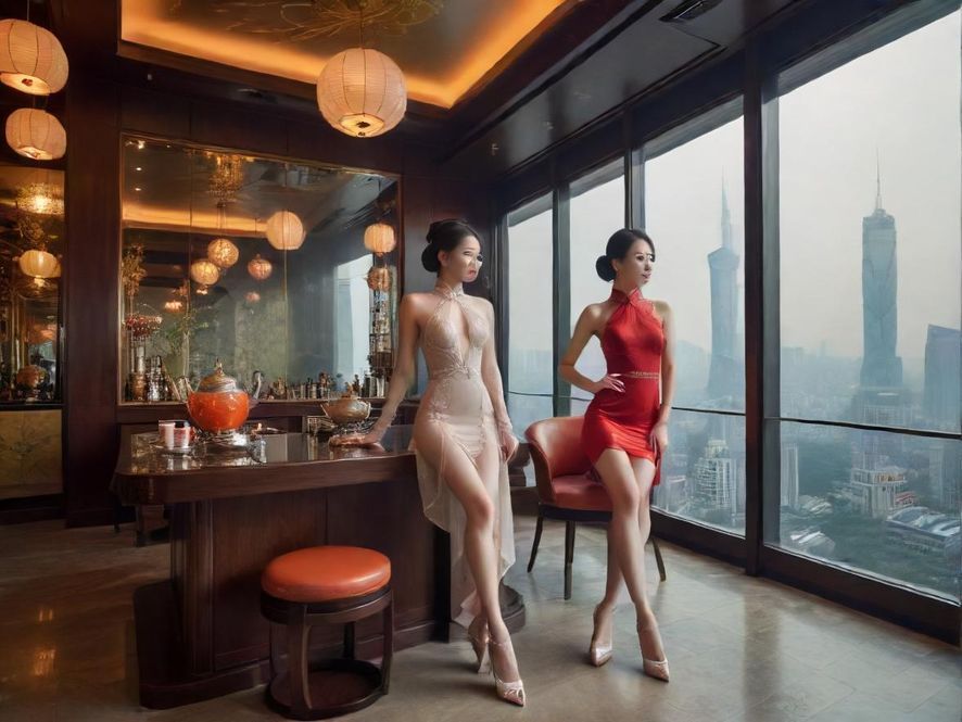 广州高端喝茶会所室内实景