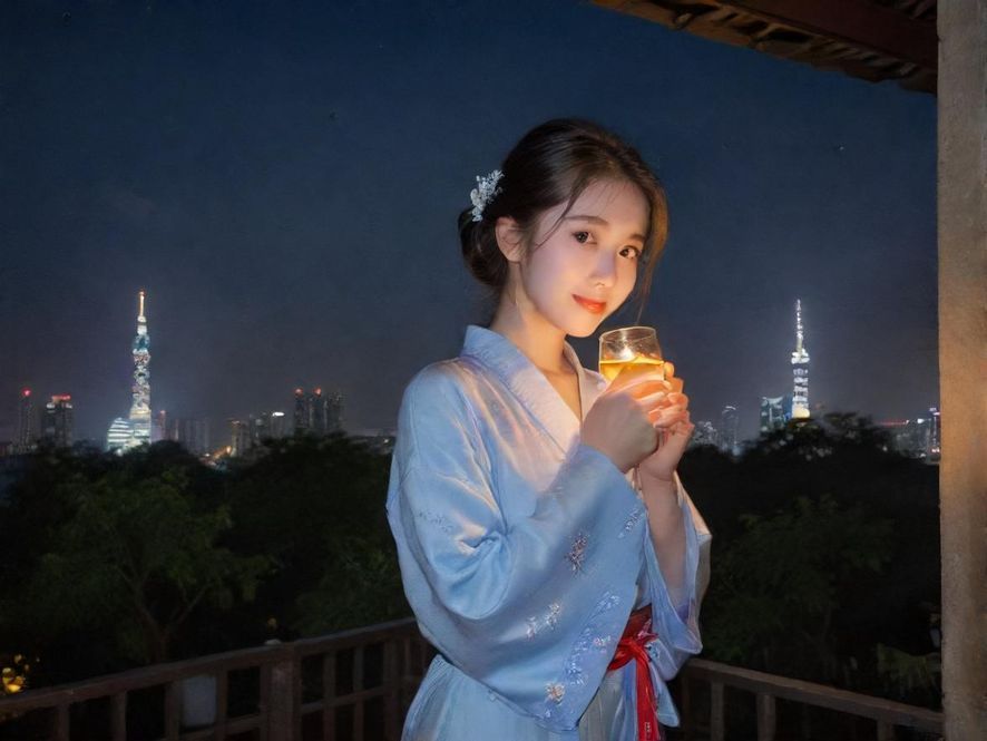 广州酒吧街夜景灯光炫彩