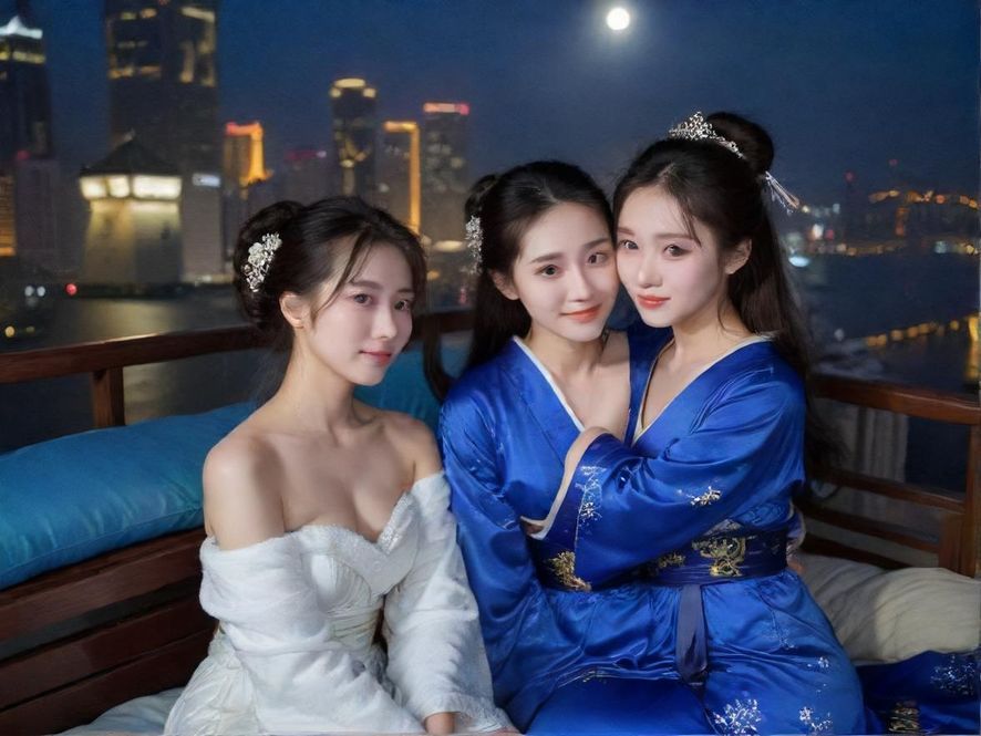 车陂夜场巷子夜晚全景