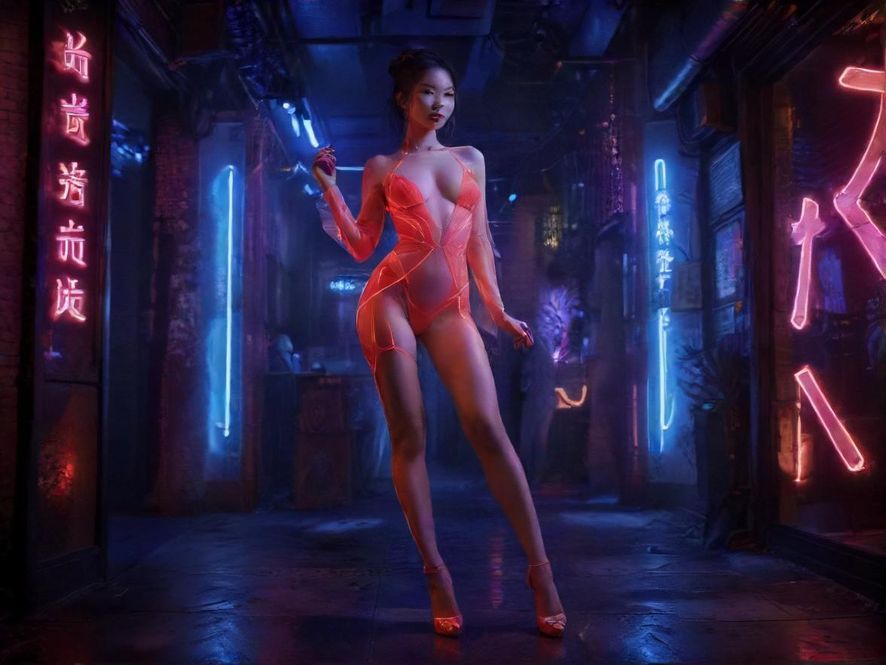 城市夜场会所夜景外观