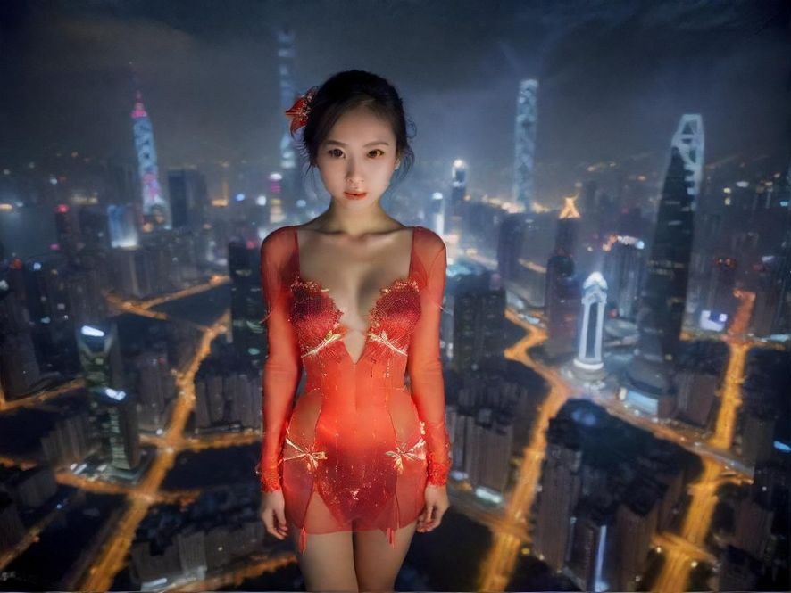 深圳璀璨的都市夜景