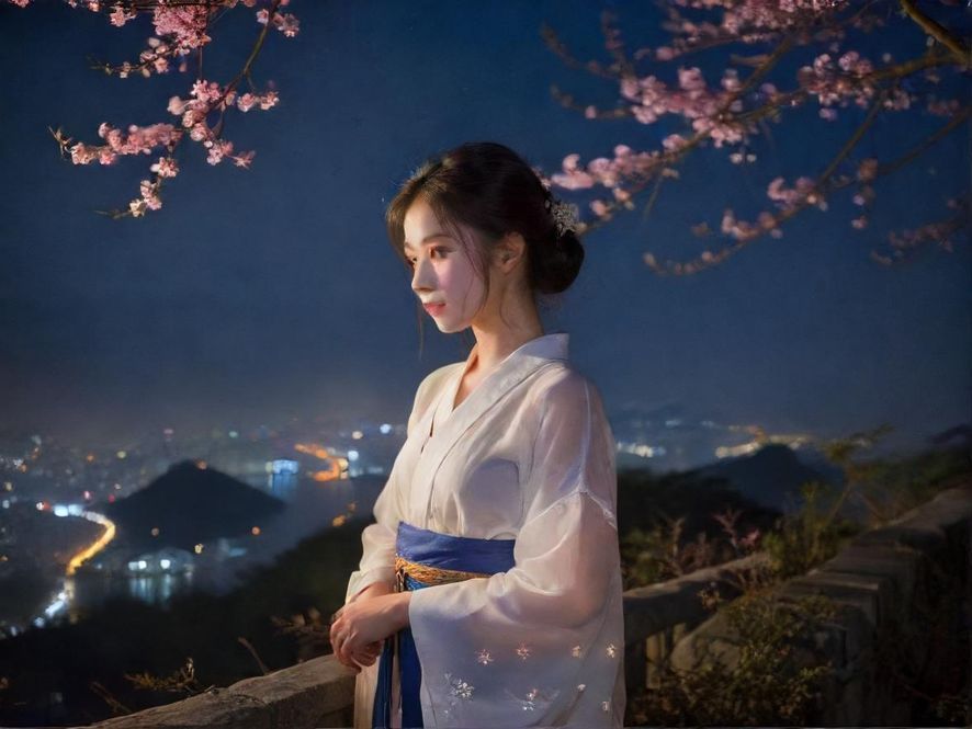 广州老城区夜景一角