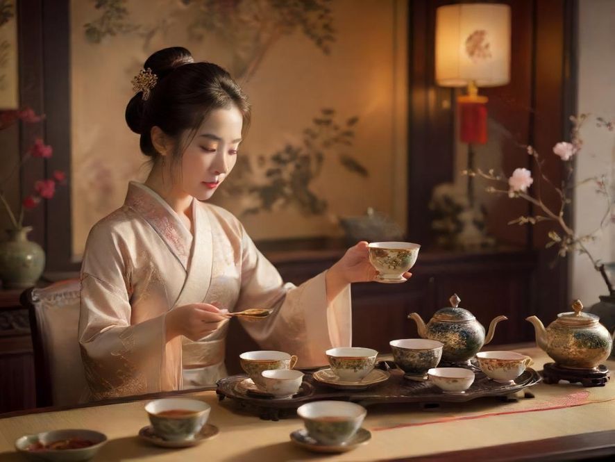 广州特色休闲茶室一角