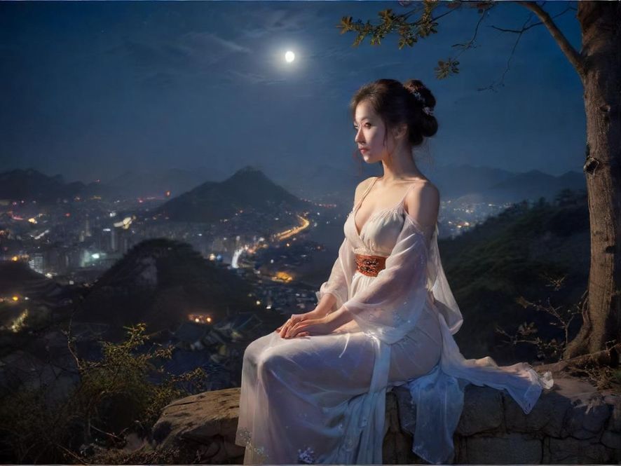 广州夜场俯视图,灯火通明的夜景场地