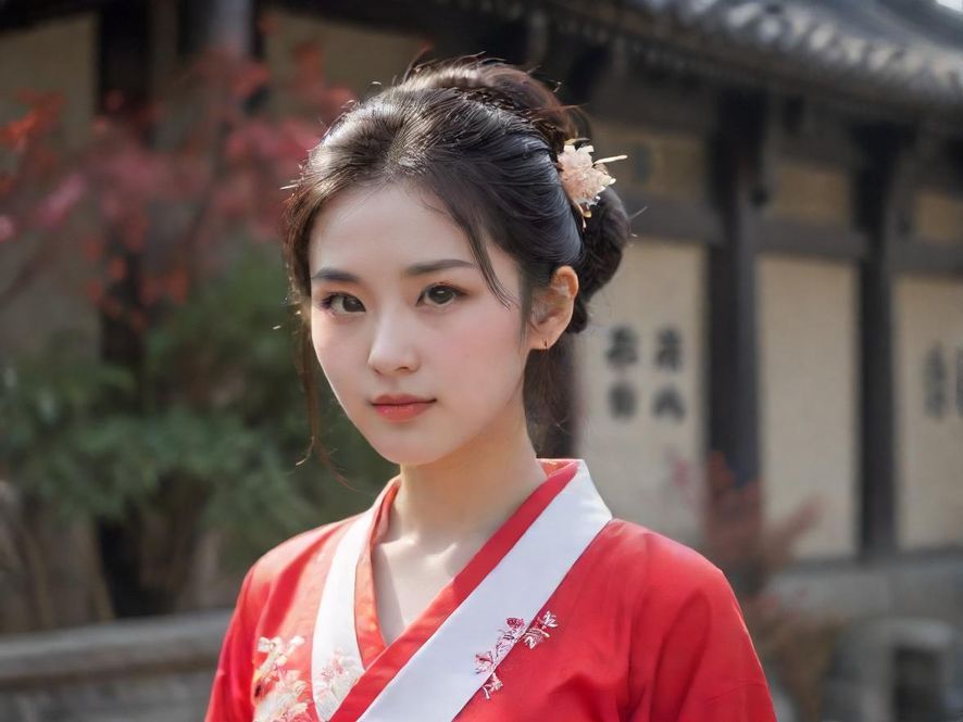 一位身姿优雅的女性,在夕阳余晖的映衬下,背影与城市的璀璨天际线融为一体,勾勒出艺术般的剪影,充满神秘与向往。