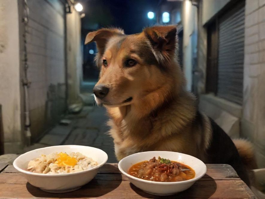 犬马社区夜市美食摊位