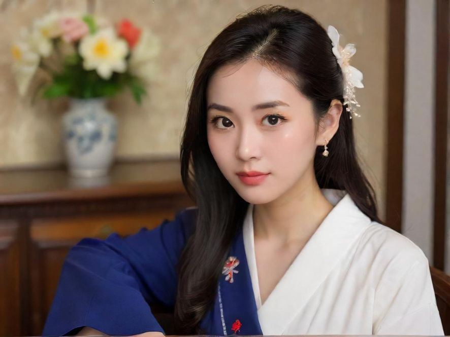 一位气质优雅的美女在奢华会所中,微笑着欢迎来宾,背景是精致的室内装饰。