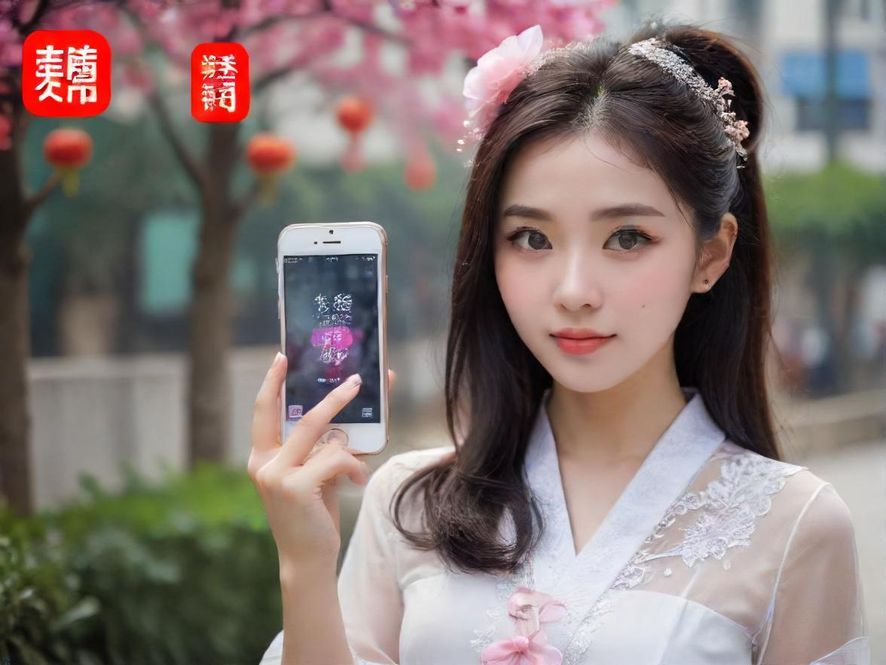 一位时尚女性在温馨的城市咖啡馆里，俯视角度使用犬马之家app，屏幕上显示着同城推荐的休闲活动。